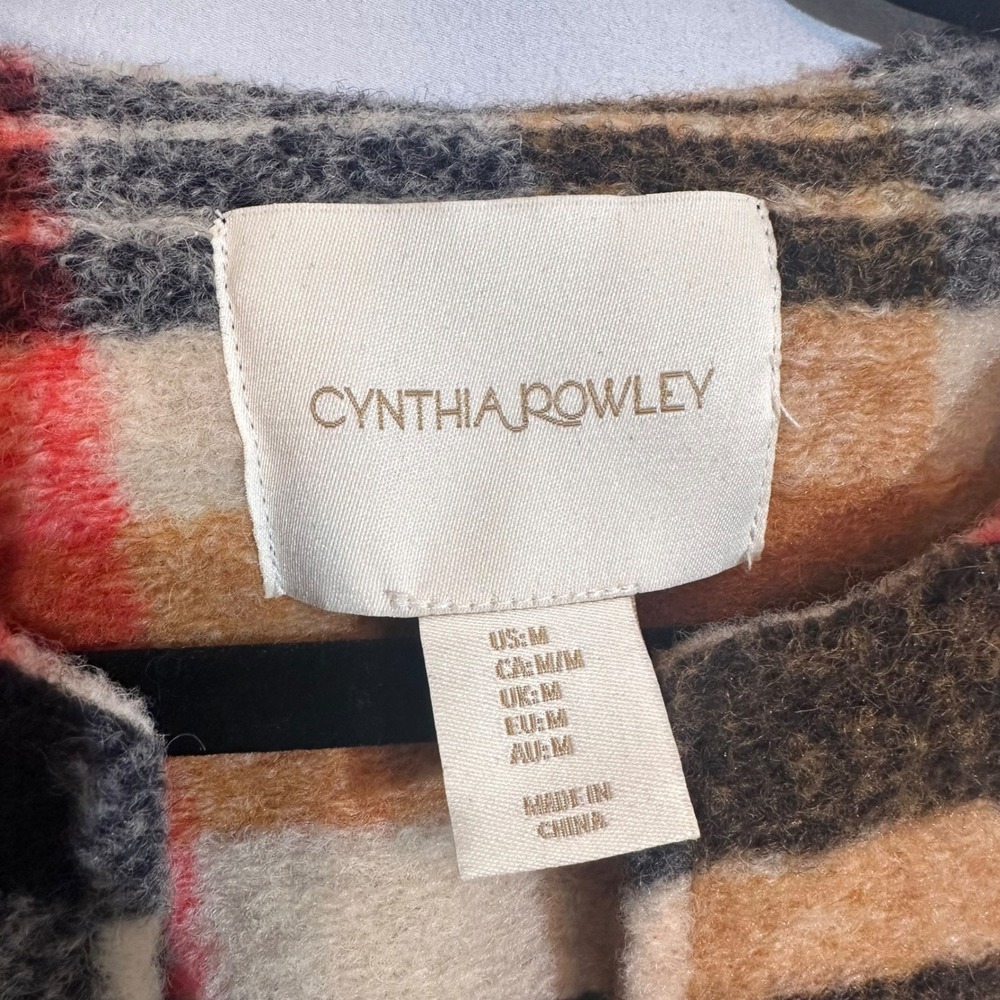 Cynthia Rowley Plaid Boucle Wool Blend Duster Long Coat Jacket Womens Medium‎ - Picture 8 of 12